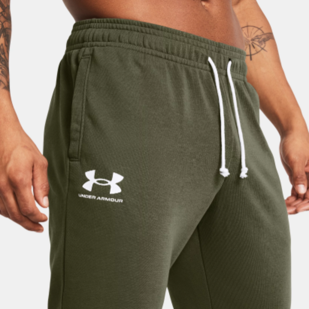 Men's Under Armour Rival Terry Joggers "Marine OD Green Onyx White"