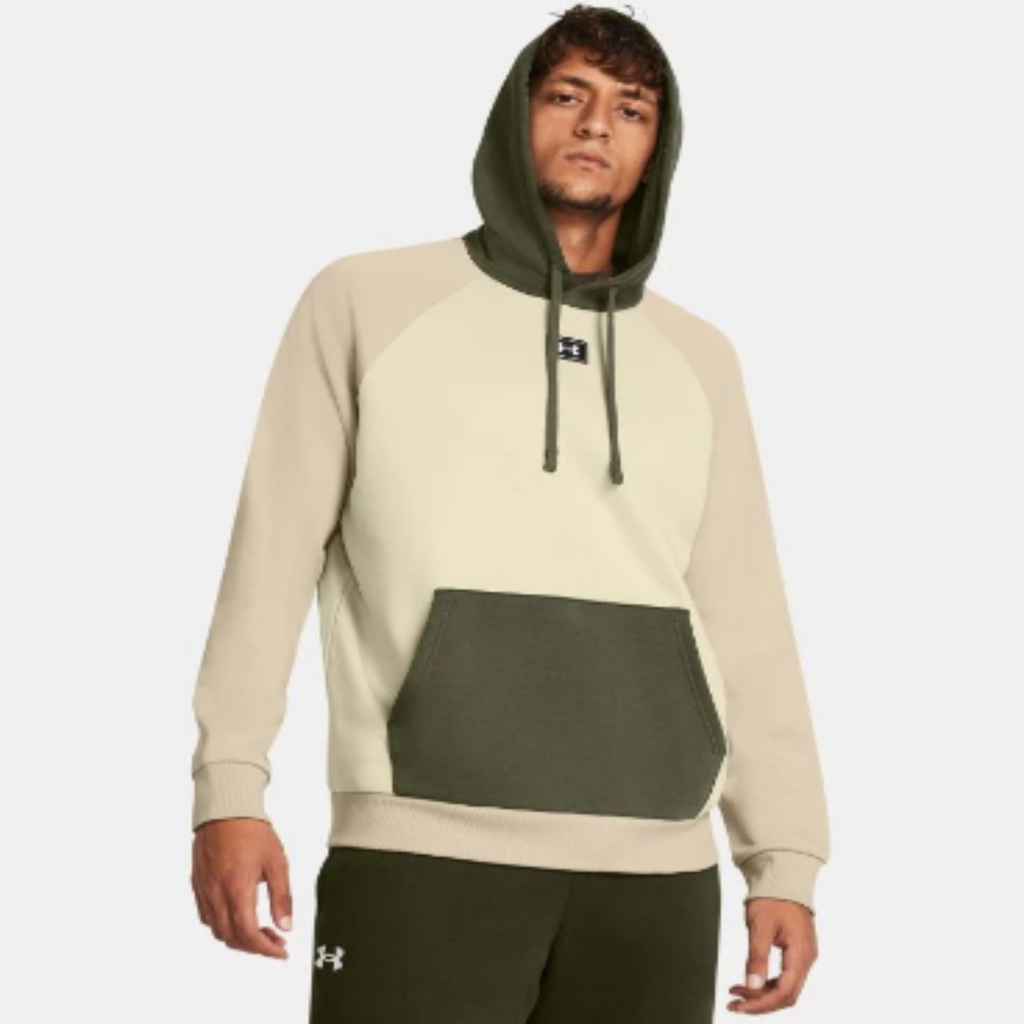 Men's Under Armour Rival Fleece Hoodie Pullover "Slit Marine OD Green"