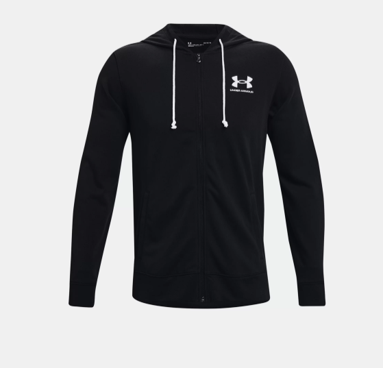 Men's Under Armour Rival Terry Full-Zip Pullover "Black Onyx White"