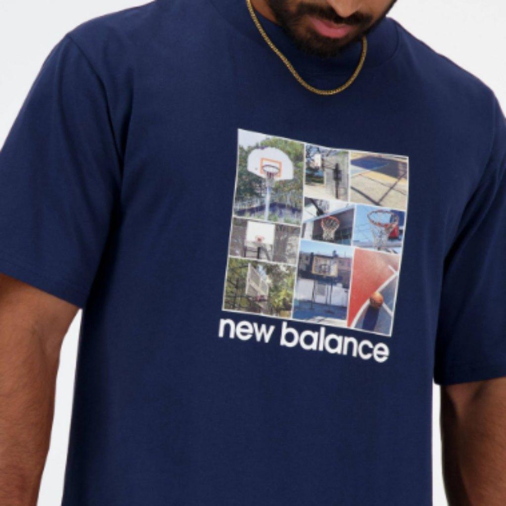 Men's New Balance Hoops Graphic T-Shirt "Navy Blue"