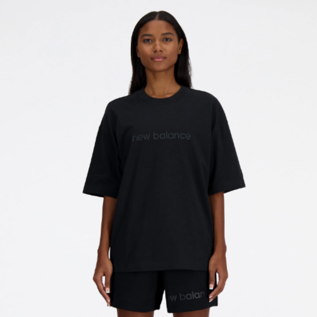 Women's New Balance Hyper Density Jersey Oversized T-Shirt "Black"