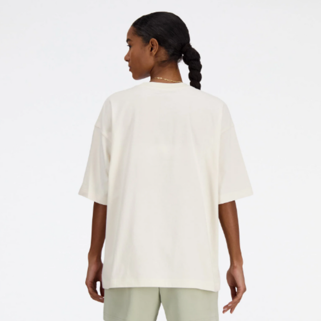 Women's New Balance Hyper Density Jersey Oversized T-Shirt "Linen Beige"