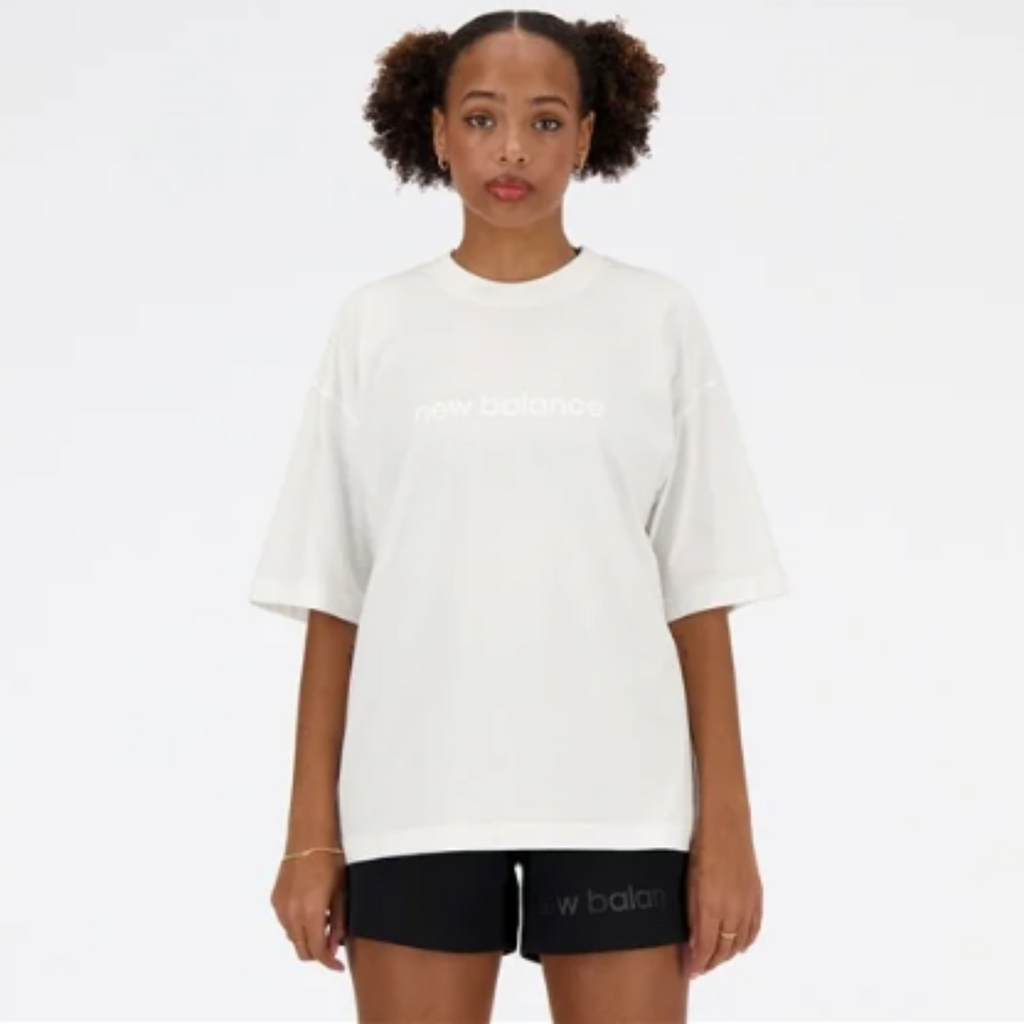 Women's New Balance Hyper Density Jersey Oversized T-Shirt "White"