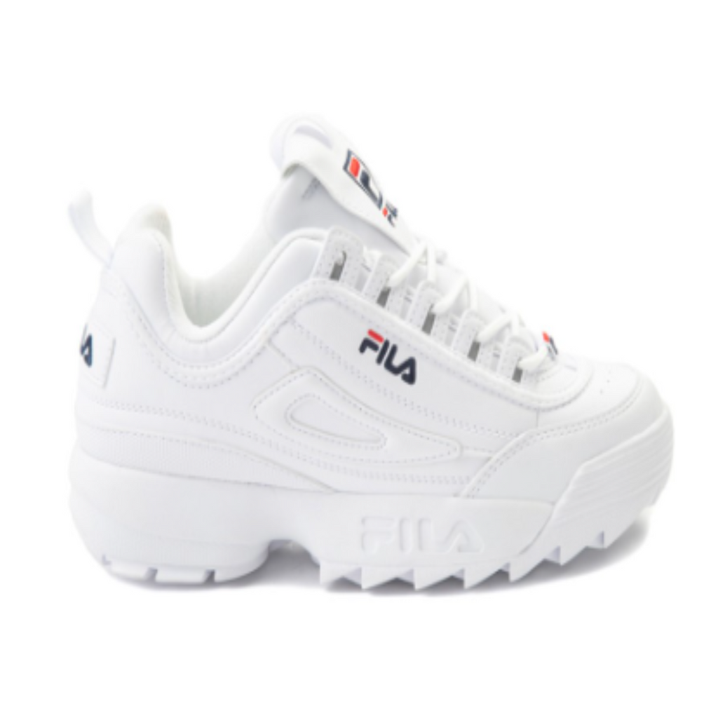 Women's Fila Disruptor II Premium "White Navy Red"