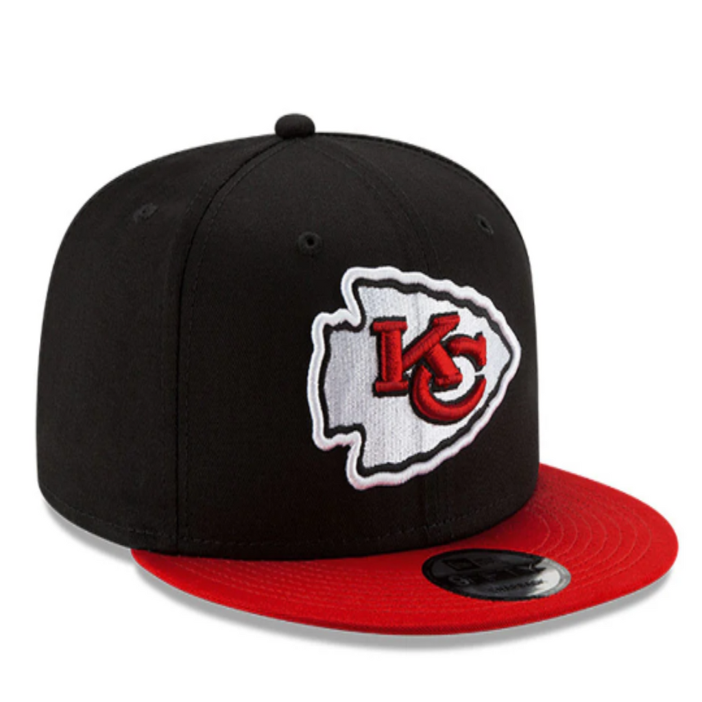 Kansas City Chiefs New Era Black White & Red 9FIFTY Snapback