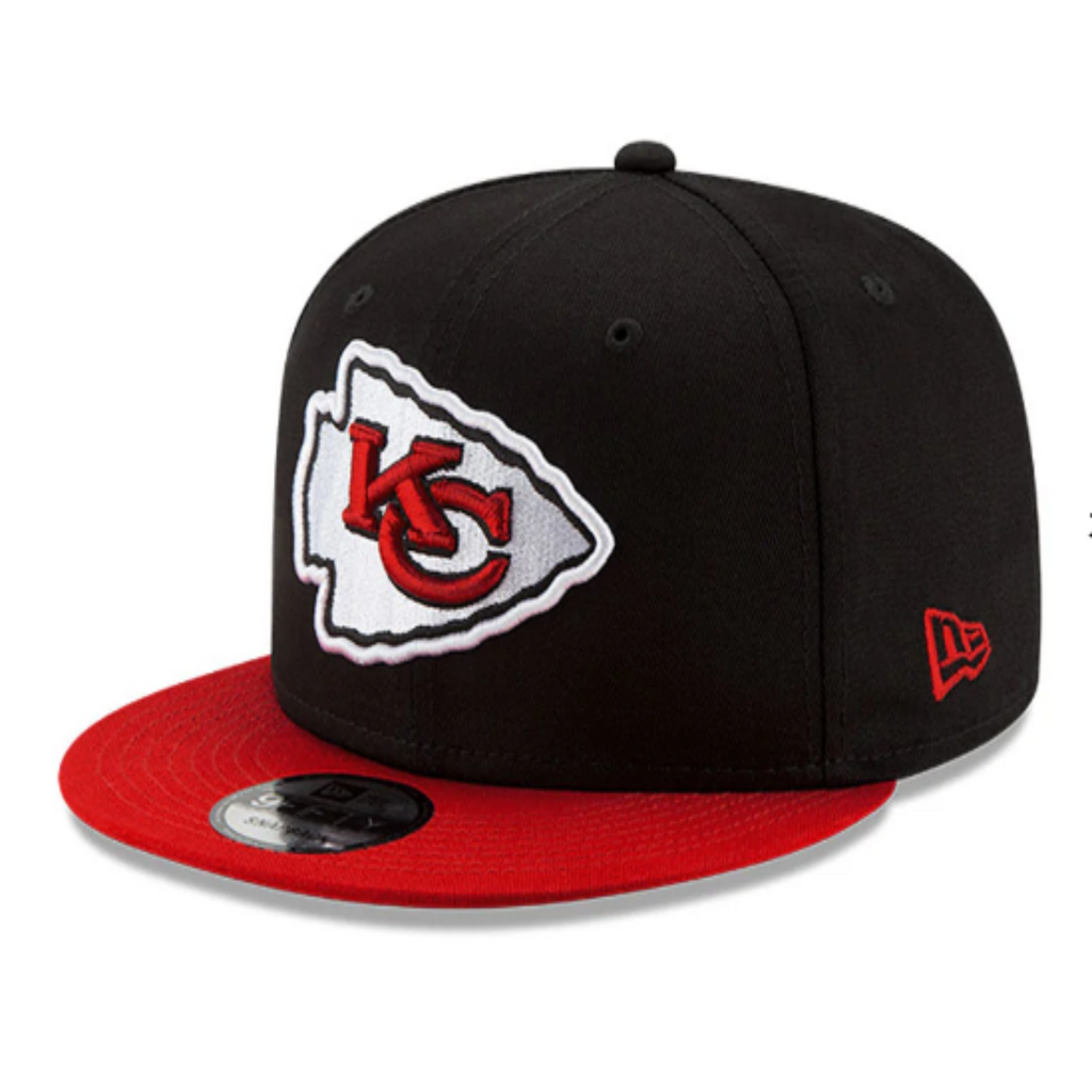 Kansas City Chiefs New Era Black White & Red 9FIFTY Snapback