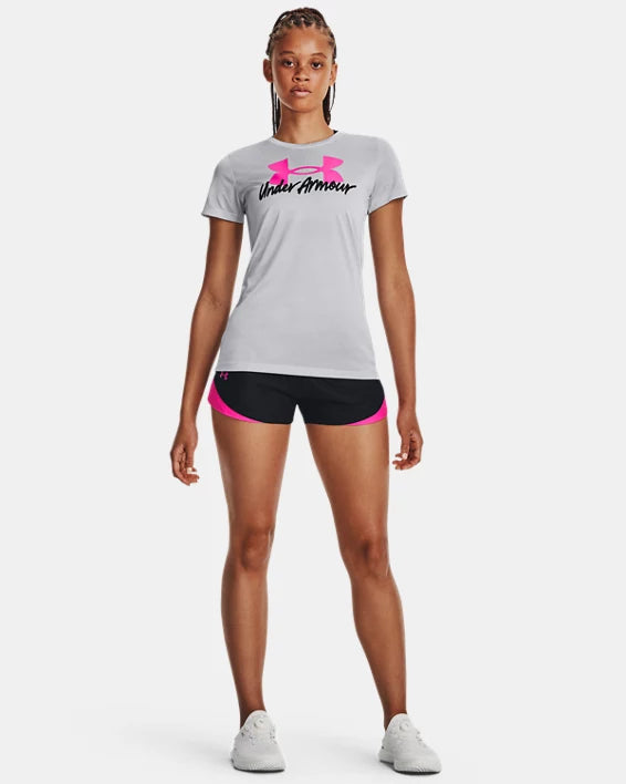 Women's Under Armour Play Up 3.0 Shorts "Black Rebel Pink"