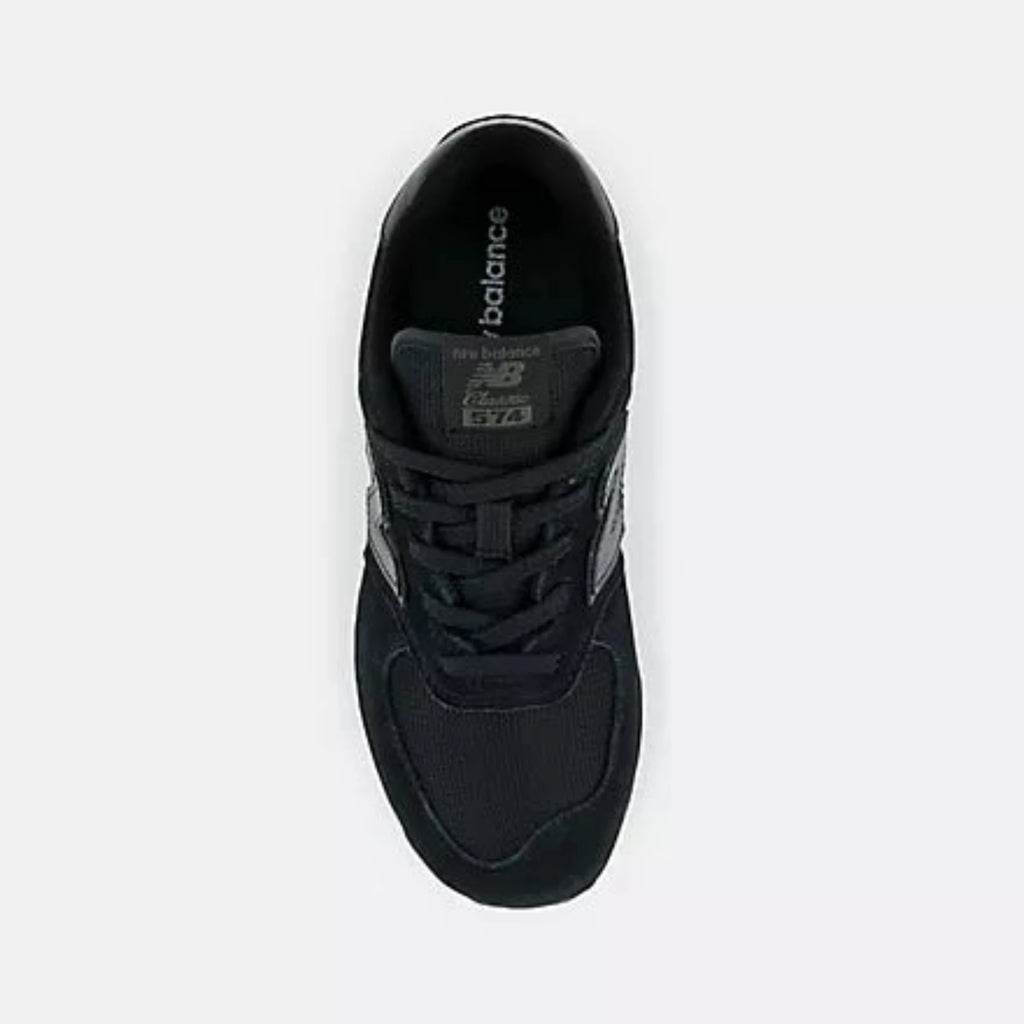 Big Kids' New Balance 574 Core "Triple Black"