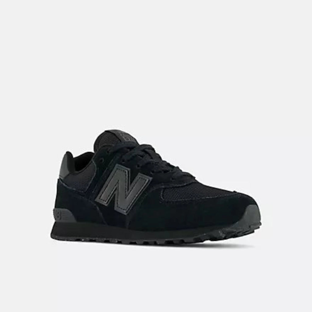 Big Kids' New Balance 574 Core "Triple Black"