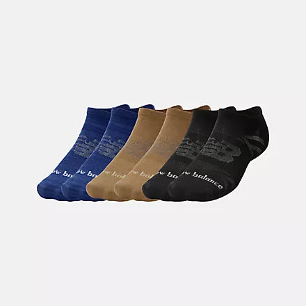 New Balance Flat Knit No Show Socks 6 Pack (Unisex)