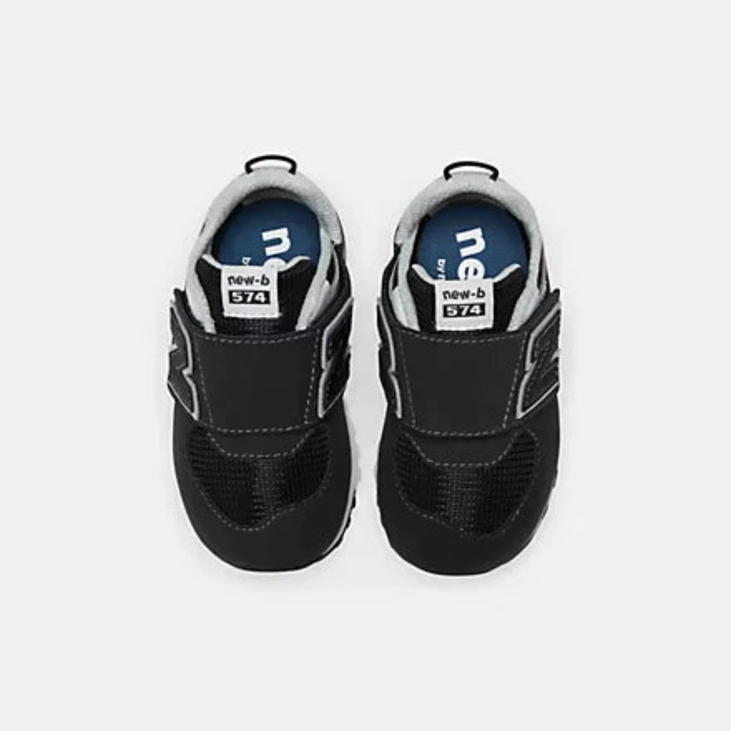 Baby/Toddlers New Balance 574 NEW-B Hook & Loop "Black White"