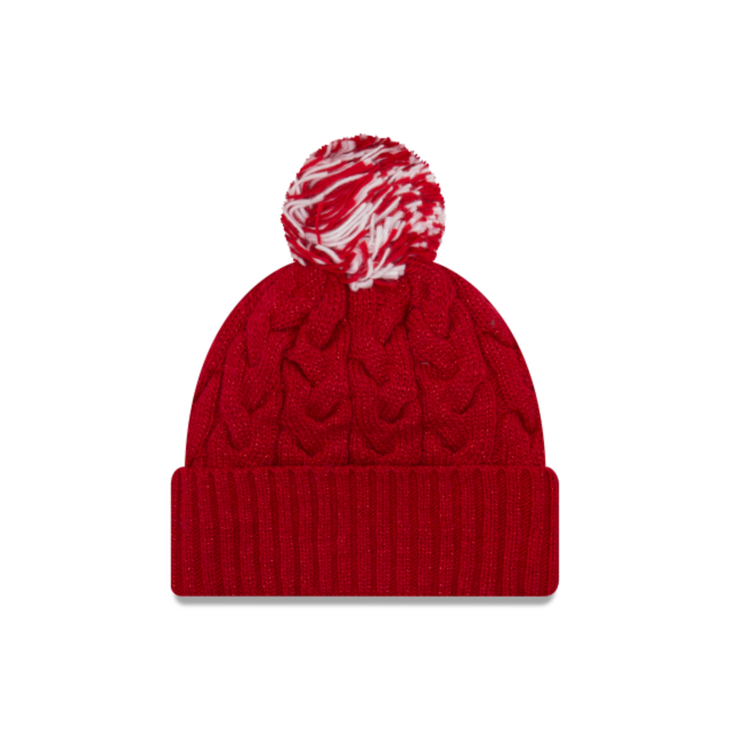 New Era Women's San Francisco 49ers Cozy Cable Cuffed Knit - "Scarlet"