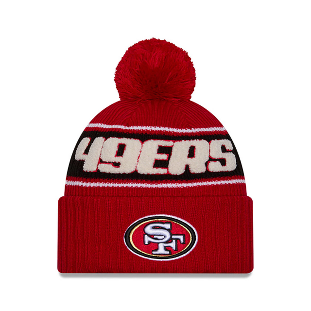 New Era San Francisco 49ers Sideline Sport Core Classic Cuffed Pom Knit "Unisex"