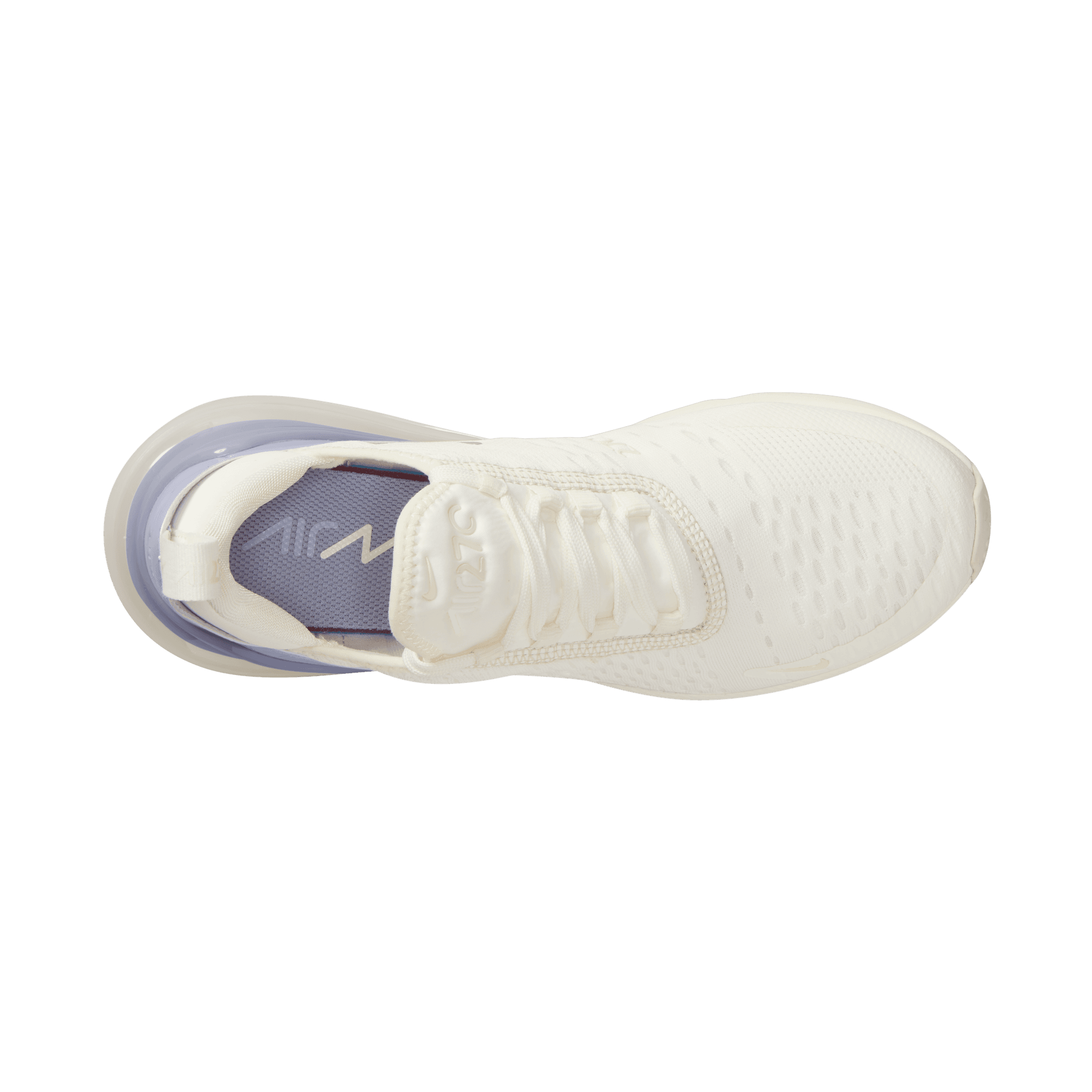 Nike Air Max 270 Trainers In Sail White And Oxygen Purple, FB2934-100