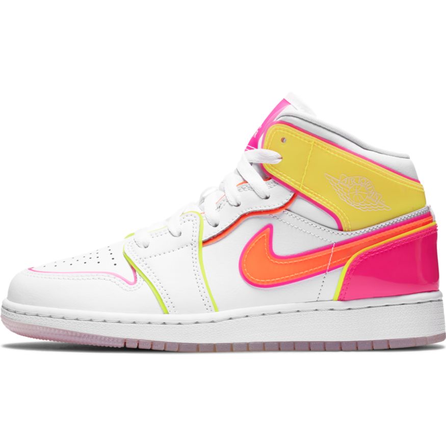 Big Kids' Air Jordan 1 Mid Edge Glow