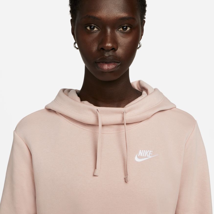 Nike Women's Sportswear Club Fleece Pullover Hoodie in Pink