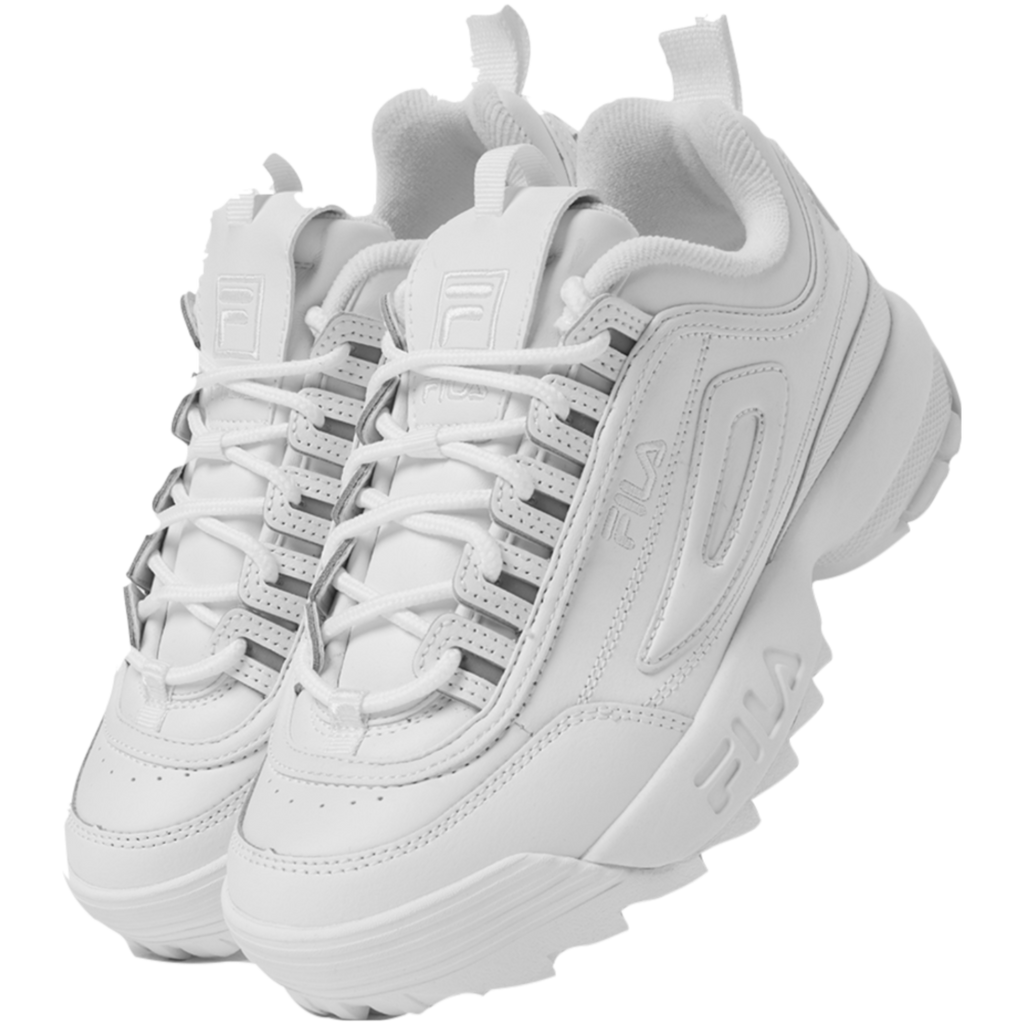 Women's Fila Disruptor II Premium "Triple White"