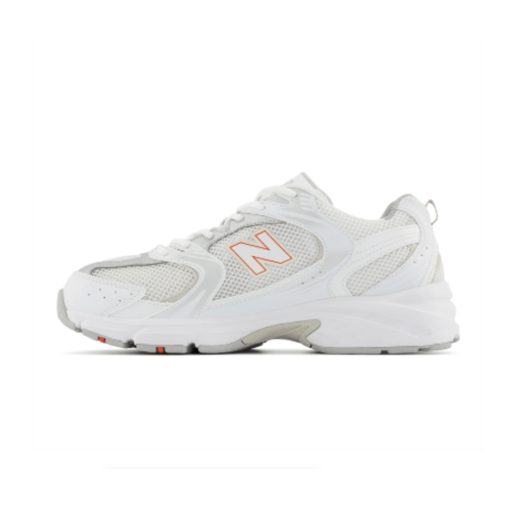 Men's 530 New Balance "White Silver Retro Orange"