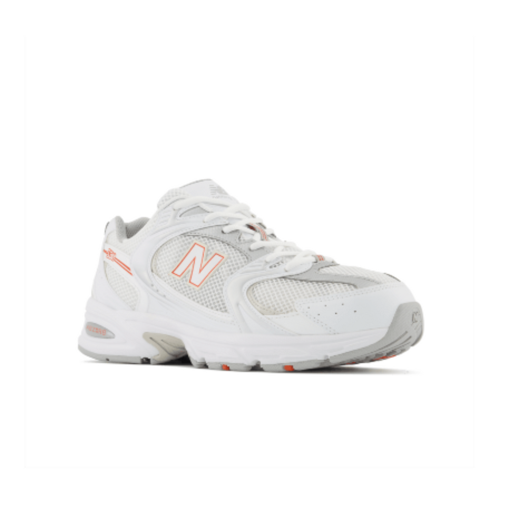 Men's 530 New Balance "White Silver Retro Orange"